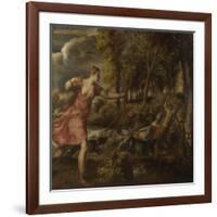 The Death of Actaeon, Ca 1559-1575-Titian (Tiziano Vecelli)-Framed Giclee Print