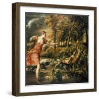 The Death of Actaeon, circa 1565-Titian (Tiziano Vecelli)-Framed Giclee Print