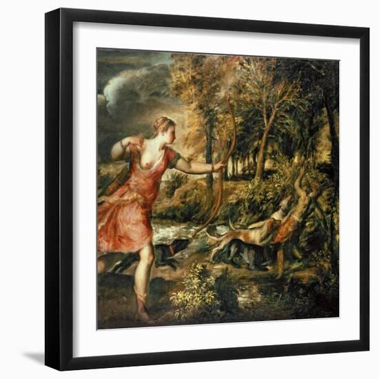 The Death of Actaeon, circa 1565-Titian (Tiziano Vecelli)-Framed Giclee Print