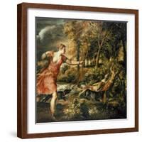 The Death of Actaeon, circa 1565-Titian (Tiziano Vecelli)-Framed Giclee Print