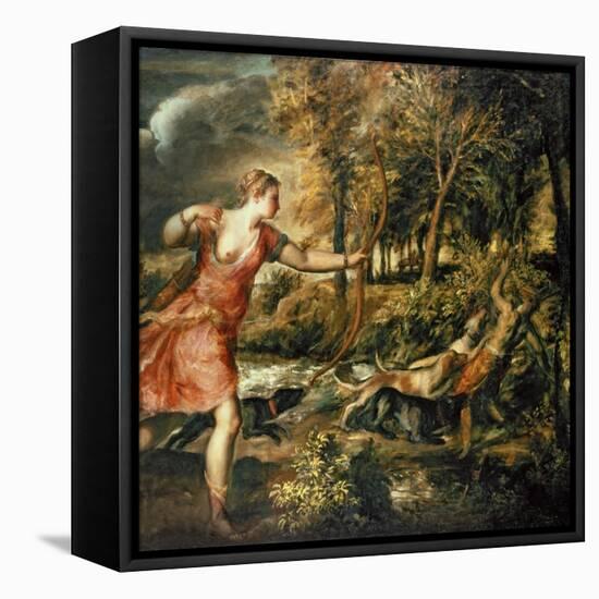 The Death of Actaeon, circa 1565-Titian (Tiziano Vecelli)-Framed Stretched Canvas
