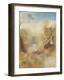 The Death of Actaeon, with a Distant View of Montjovet, Val D'Aosta-J. M. W. Turner-Framed Giclee Print