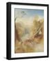 The Death of Actaeon, with a Distant View of Montjovet, Val D'Aosta-J. M. W. Turner-Framed Giclee Print