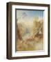 The Death of Actaeon, with a Distant View of Montjovet, Val D'Aosta-J. M. W. Turner-Framed Giclee Print