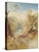 The Death of Actaeon, with a Distant View of Montjovet, Val D'Aosta-J. M. W. Turner-Stretched Canvas