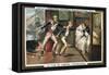 The Death of Admiral Casabianca and His Son at the Battle of the Nile, 1798-null-Framed Stretched Canvas