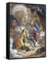 The Death of Admiral Lord Nelson at the Moment of Victory! Published by Hannah Humphrey in 1805-James Gillray-Framed Stretched Canvas