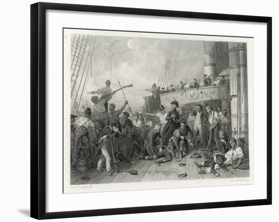 The Death of Admiral Magon at the Battle of Trafalgar-Paul Girardet-Framed Art Print