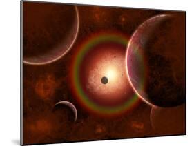 The Death of an Alien Solar System as its Sun Goes Supernova-Stocktrek Images-Mounted Art Print