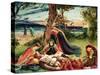 The Death of Arthur, C.1861-James Archer-Stretched Canvas