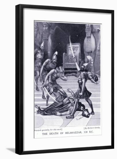 The Death of Belshazzar 538 Bc-Herbert Gandy-Framed Giclee Print