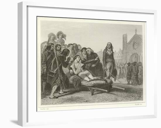 The Death of Bonchamp-Denis Auguste Marie Raffet-Framed Giclee Print