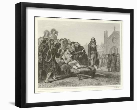 The Death of Bonchamp-Denis Auguste Marie Raffet-Framed Giclee Print