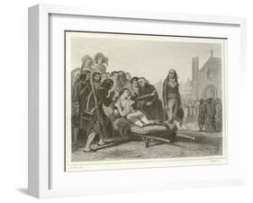 The Death of Bonchamp-Denis Auguste Marie Raffet-Framed Giclee Print