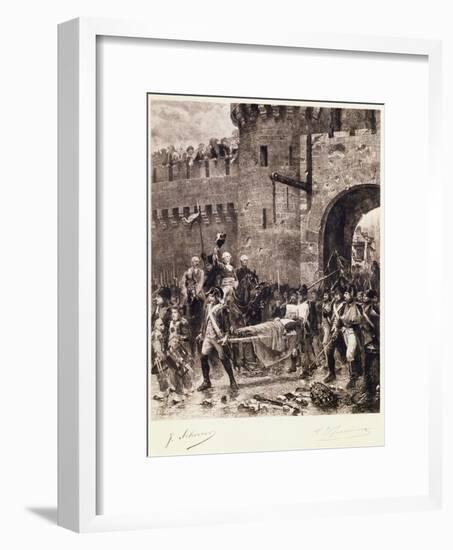 The Death of Bonchamps in 1793-Jean-jacques Scherrer-Framed Giclee Print