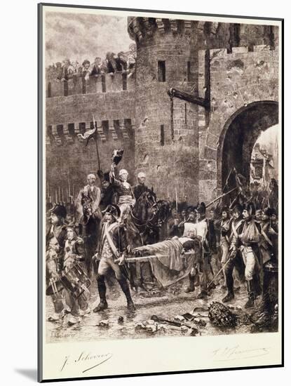 The Death of Bonchamps in 1793-Jean-jacques Scherrer-Mounted Giclee Print