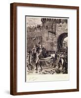 The Death of Bonchamps in 1793-Jean-jacques Scherrer-Framed Giclee Print