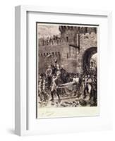 The Death of Bonchamps in 1793-Jean-jacques Scherrer-Framed Giclee Print