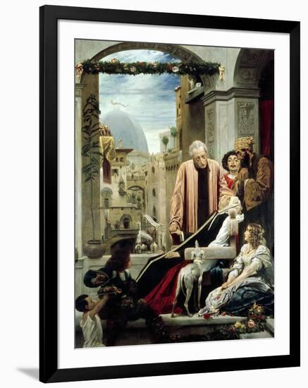 The Death of Brunelleschi, 1852-Frederick Leighton-Framed Giclee Print