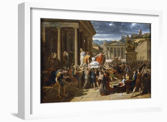 The Death of Caesar, 44 BC (C1780-183)-Guillaume Lethiere-Framed Giclee Print