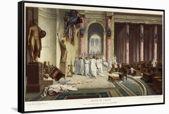 The Death of Caesar-Jean Leon Gerome-Framed Stretched Canvas