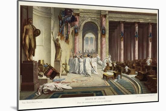 The Death of Caesar-Jean Leon Gerome-Mounted Giclee Print