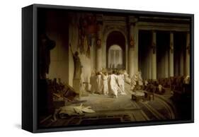 The Death of Caesar-Jean-Léon Gerôme-Framed Stretched Canvas