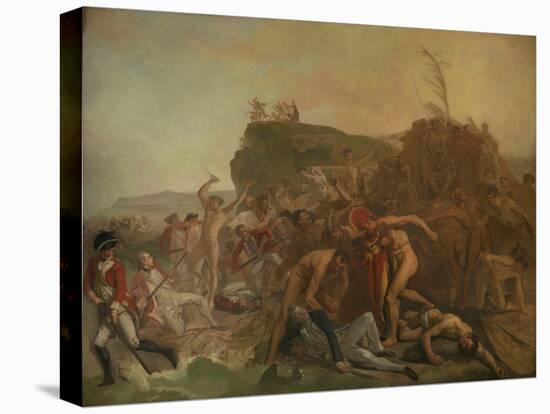 The Death of Captain James Cook, 14 February 1779, C.1795 (Oil on Canvas)-Johann Zoffany-Stretched Canvas