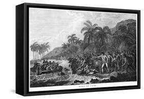 The Death of Captain James Cook 14th February 1779-Benard-Framed Stretched Canvas