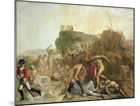 The Death of Captain James Cook, 14th February 1779-Johann Zoffany-Mounted Giclee Print