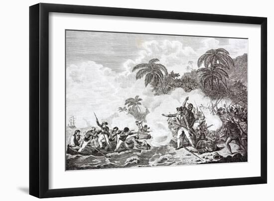 The Death of Captain James Cook, 1728 - 1779-null-Framed Giclee Print