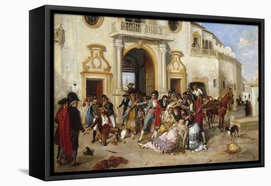 The Death of Carmen, 1890-Manuel Cabral-Framed Stretched Canvas