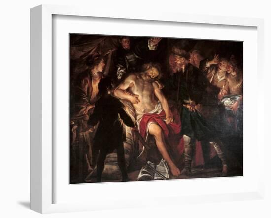 The Death of Cato, C. 1640-Gioacchino Assereto-Framed Giclee Print