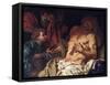 The Death of Cato-Johann Karl Loth-Framed Stretched Canvas