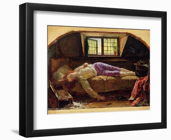 The Death of Chatterton, C.1856 (Oil on Panel)-Henry Wallis-Framed Giclee Print