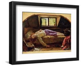 The Death of Chatterton, C.1856 (Oil on Panel)-Henry Wallis-Framed Giclee Print