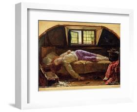 The Death of Chatterton, C.1856 (Oil on Panel)-Henry Wallis-Framed Giclee Print