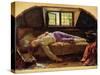 The Death of Chatterton, C.1856 (Oil on Panel)-Henry Wallis-Stretched Canvas