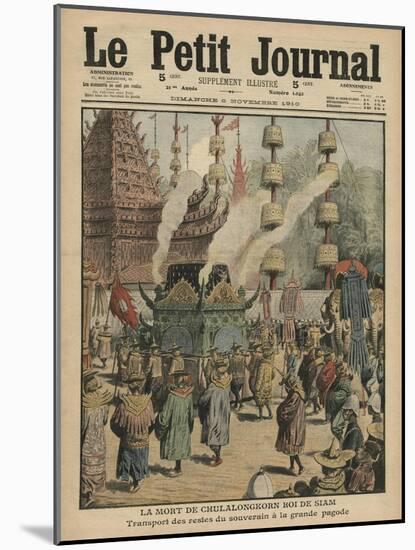 The Death of Chulalongkorn, King of Siam, Illustration from 'Le Petit Journal', 6th November 1910-French School-Mounted Giclee Print