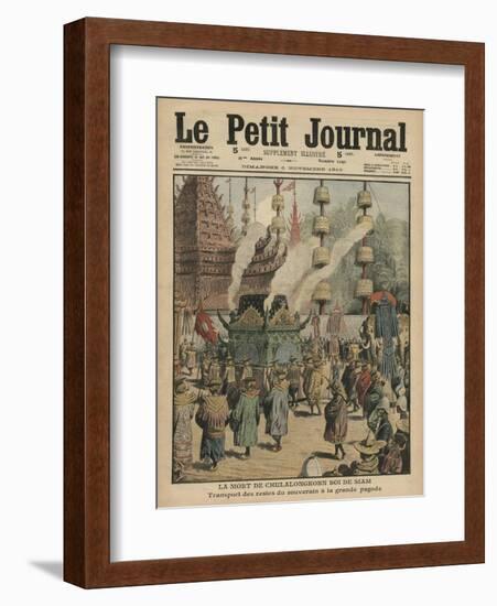 The Death of Chulalongkorn, King of Siam, Illustration from 'Le Petit Journal', 6th November 1910-French School-Framed Giclee Print