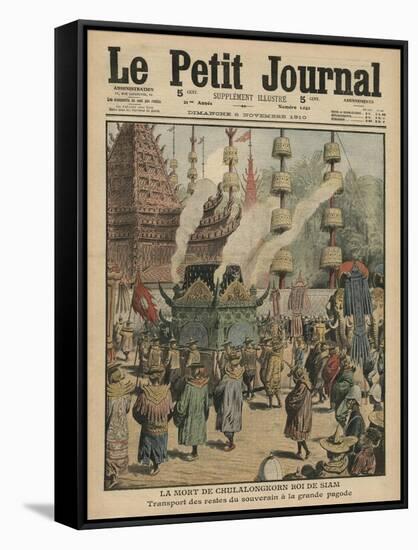 The Death of Chulalongkorn, King of Siam, Illustration from 'Le Petit Journal', 6th November 1910-French School-Framed Stretched Canvas