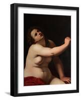 The Death of Cleopatra, 1620 (Oil on Canvas)-Artemisia Gentileschi-Framed Giclee Print