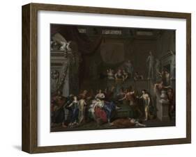 The Death of Cleopatra, c.1700-10-Gerard Hoet-Framed Giclee Print