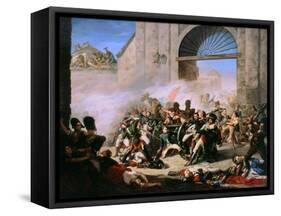 The Death of Daoiz-Manuel Castellano-Framed Stretched Canvas