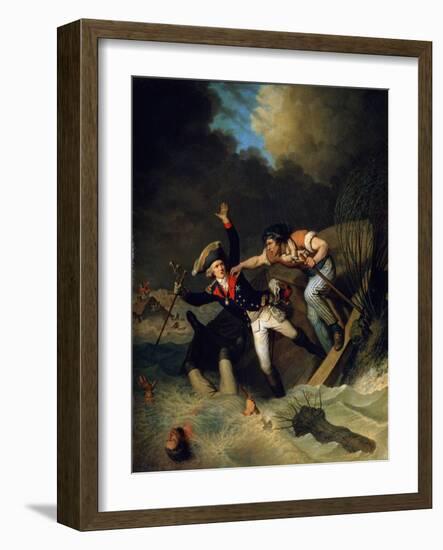 The Death of Duke Leopold of Brunswick During a Flood in Brunswick, Germany, 1785-Pierre Alexandre Wille-Framed Giclee Print