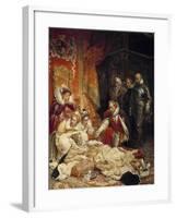 The Death of Elizabeth I, Queen of England, in 1603 by Paul Delaroche-null-Framed Giclee Print