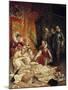 The Death of Elizabeth I, Queen of England, in 1603 by Paul Delaroche-null-Mounted Giclee Print