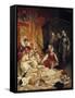 The Death of Elizabeth I, Queen of England, in 1603 by Paul Delaroche-null-Framed Stretched Canvas