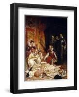 The Death of Elizabeth I, Queen of England-Paul Hippolyte Delaroche-Framed Giclee Print