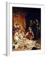 The Death of Elizabeth I, Queen of England-Paul Hippolyte Delaroche-Framed Giclee Print